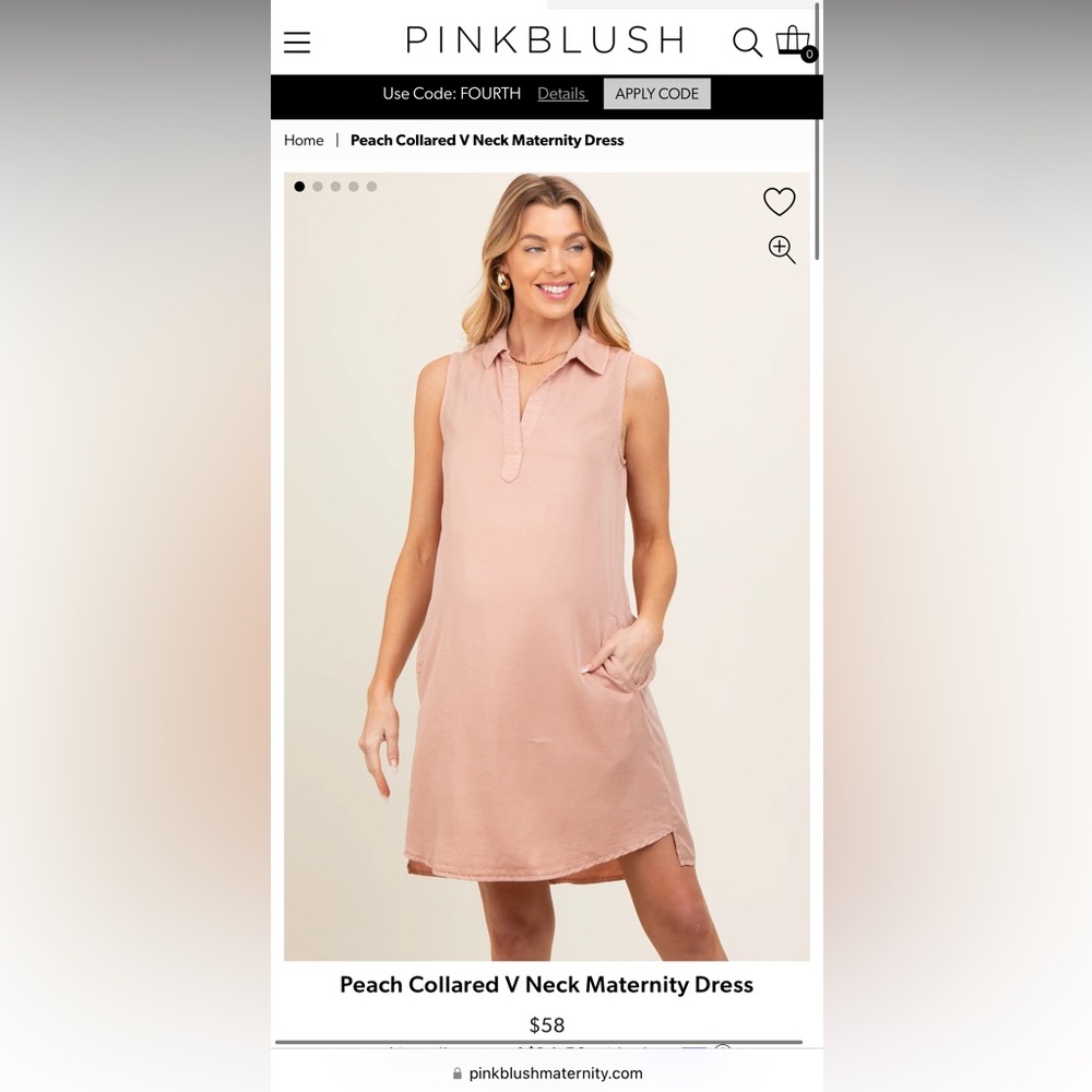 Pinkblush Maternity size small dress